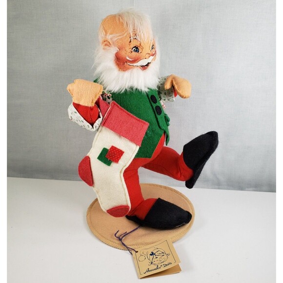 Annalee Dolls 12" Santa w/Stocking 1990 Christmas 5486 - Picture 11 of 16